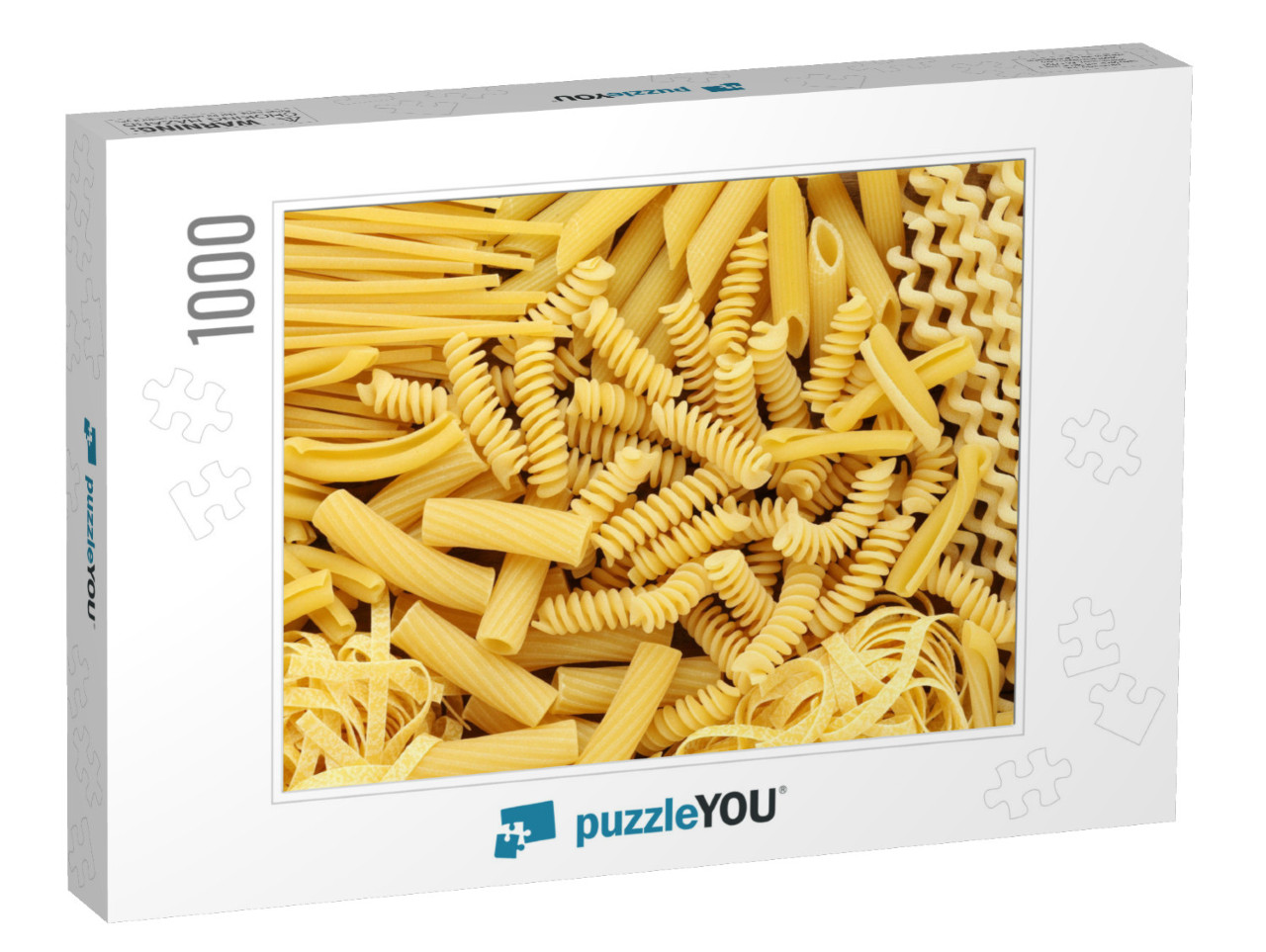 Variety of Types & Shapes of Dry Italian Pasta... Jigsaw Puzzle with 1000 pieces