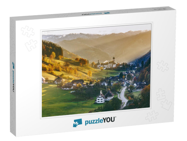 Scenic Panoramic View of a Picturesque Mountain Valley in... Jigsaw Puzzle