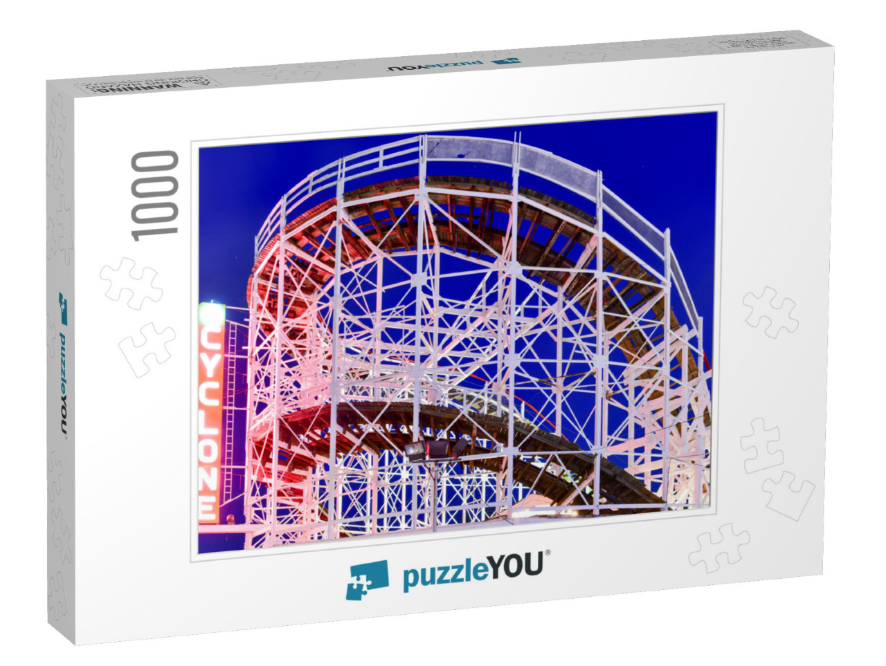 Cyclone Rollercoaster in Coney Island, Brooklyn, New York... Jigsaw Puzzle with 1000 pieces