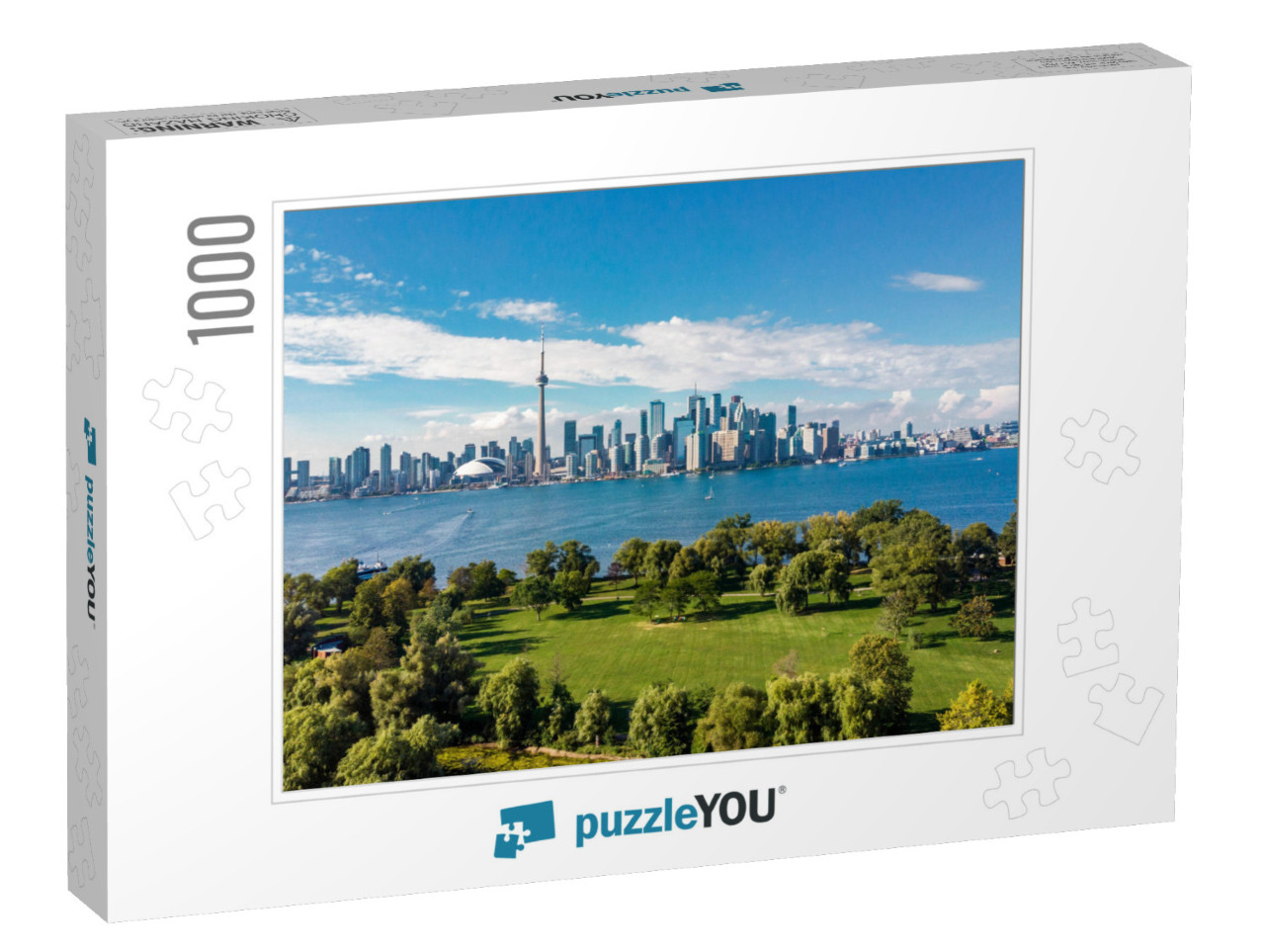 Toronto Skyline & Lake Ontario Aerial View, Toronto, Onta... Jigsaw Puzzle with 1000 pieces