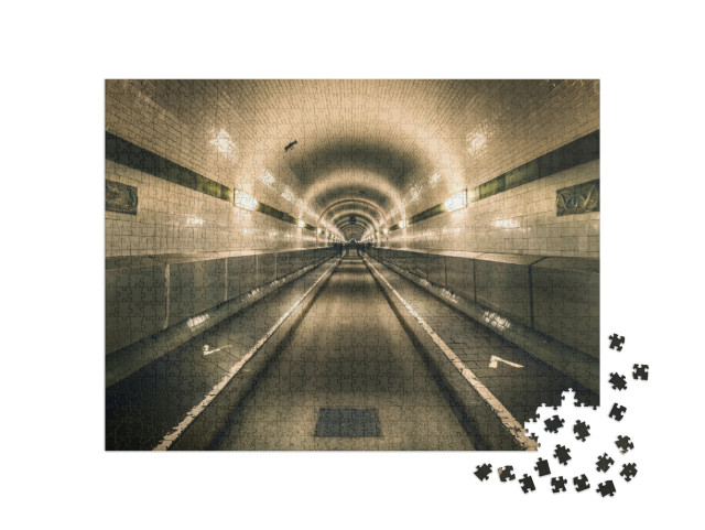 Historic Elbtunnel in Hamburg... Jigsaw Puzzle with 1000 pieces