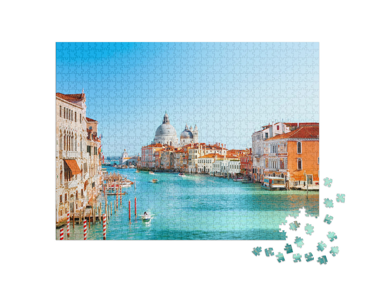 View of Grand Canal & Basilica Santa Maria Della Salute i... Jigsaw Puzzle with 1000 pieces