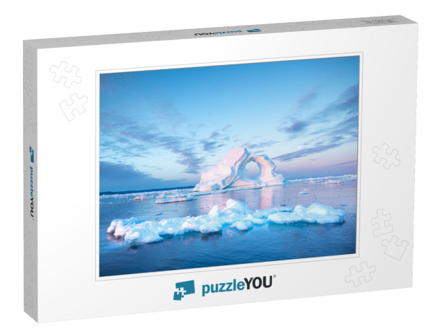 Photogenic & Intricate Iceberg with a Hole Under an Inter... Jigsaw Puzzle