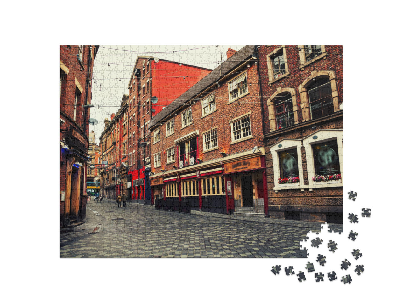 Old Red Brick Buildings in the City Center of Liverpool... Jigsaw Puzzle with 1000 pieces