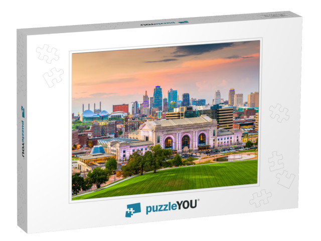 Kansas City, Missouri, USA Downtown Skyline with Union Sta... Jigsaw Puzzle