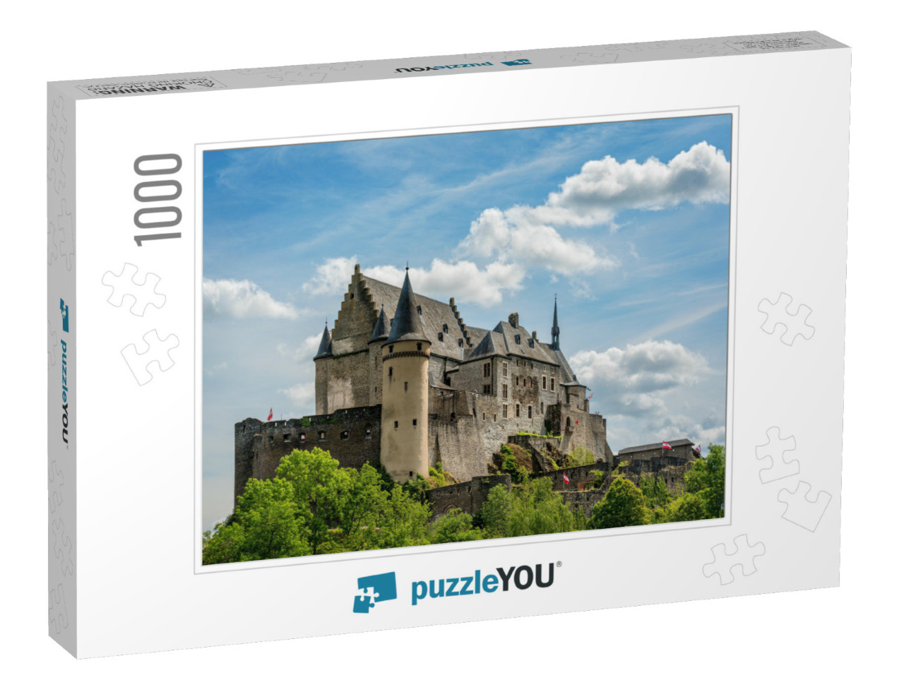 Castle of Vianden in Luxembourg. Famous Landmark in the R... Jigsaw Puzzle with 1000 pieces