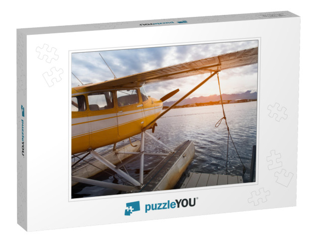 Private Hydroplane Aircraft Parked in Water Airport on th... Jigsaw Puzzle