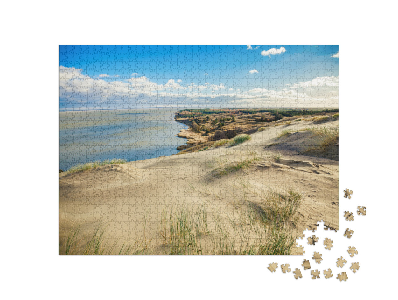 Sandy Grey Dunes At the Curonian Spit in Nida, Neringa, L... Jigsaw Puzzle with 1000 pieces