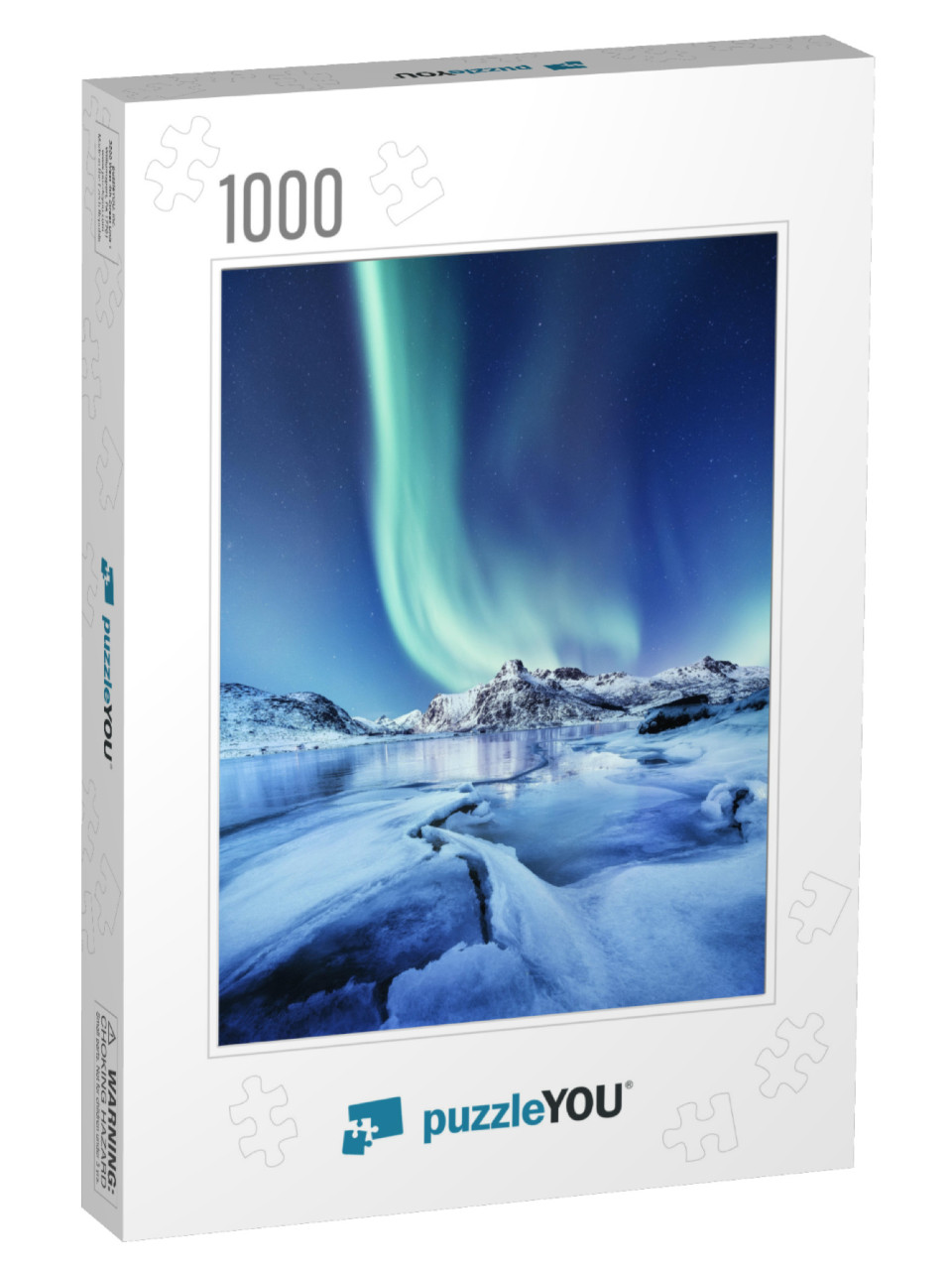 Aurora Borealis, Lofoten Islands, Norway. Northern Light... Jigsaw Puzzle with 1000 pieces