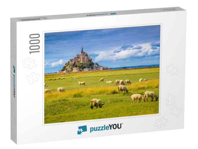 Beautiful View of Famous Historic Le Mont Saint-Michel Ti... Jigsaw Puzzle with 1000 pieces