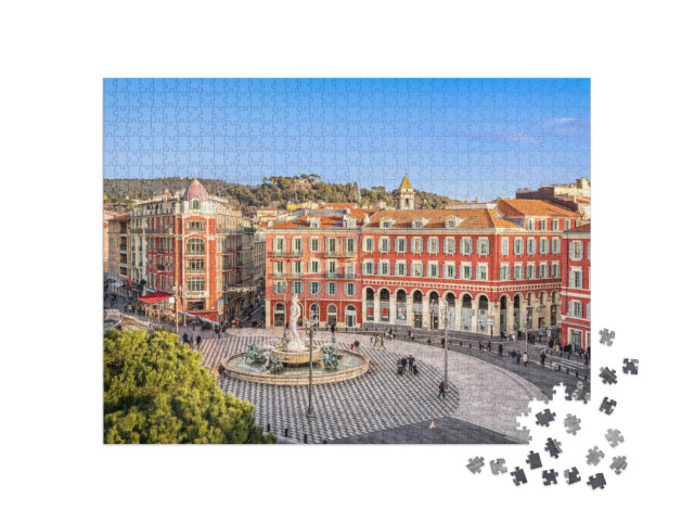 Aerial View of Place Massena Square with Red Buildings &... Jigsaw Puzzle with 1000 pieces