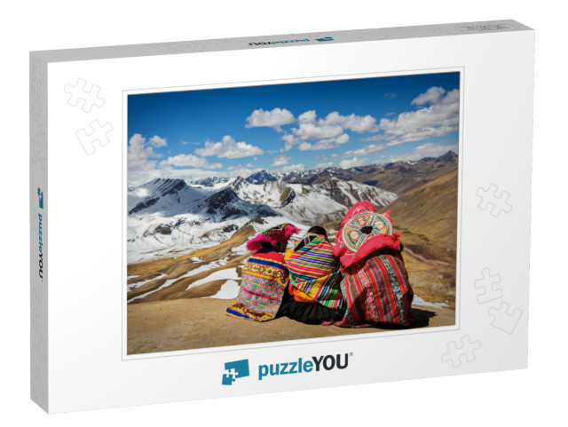 Persons Contemplating the Andes in Peru... Jigsaw Puzzle