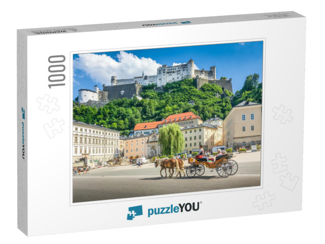 Beautiful Panoramic View of the Historic City of Salzburg... Jigsaw Puzzle with 1000 pieces