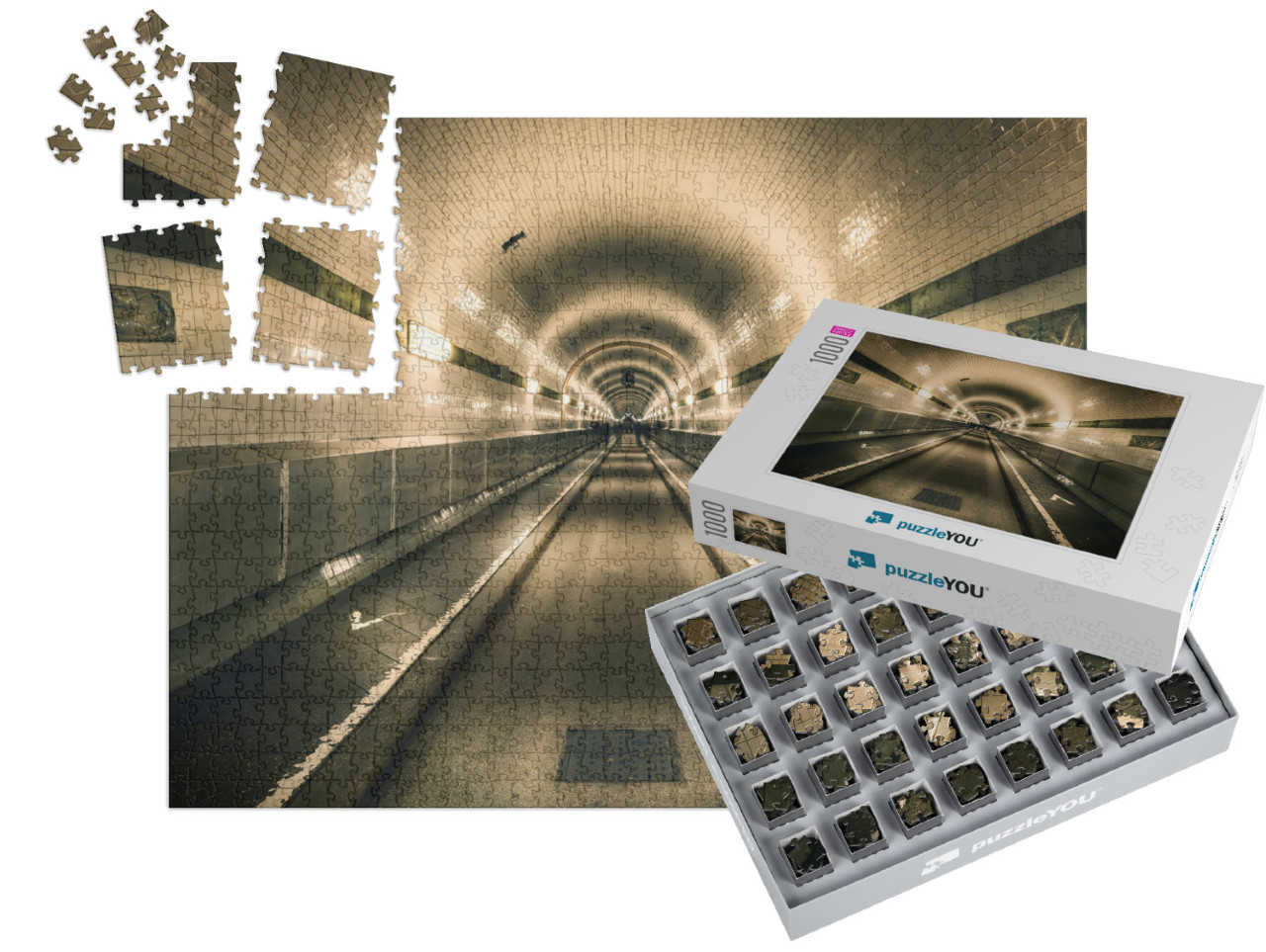 Historic Elbtunnel in Hamburg... | SMART SORTED® | Jigsaw Puzzle with 1000 pieces