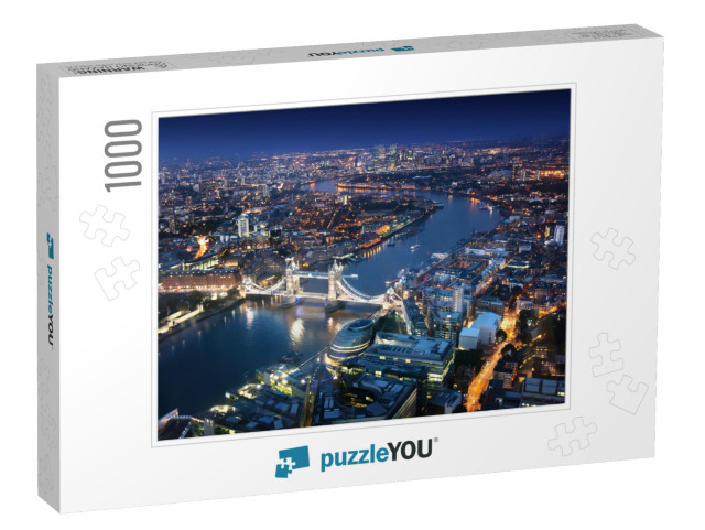 London At Night with Urban Architectures & Tower Bridge... Jigsaw Puzzle with 1000 pieces