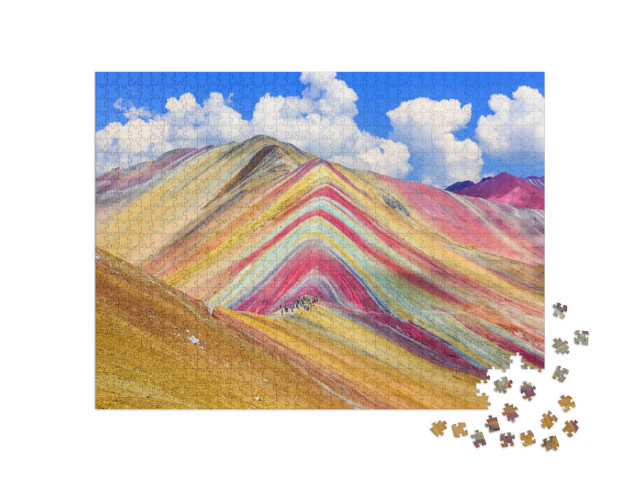 Vinicunca, Cusco Region, Peru. Montana De Siete Colores... Jigsaw Puzzle with 1000 pieces