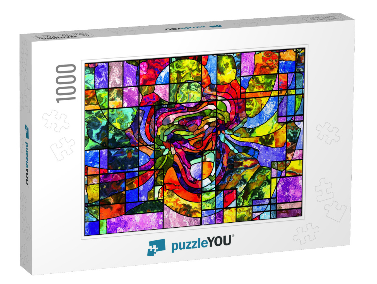 Stained Glass Series. Artistic Abstraction Composed of Or... Jigsaw Puzzle with 1000 pieces