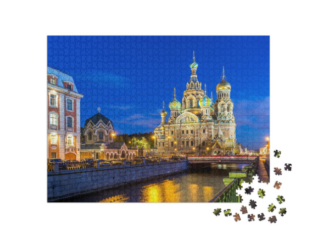 Church of the Savior on Spilled Blood, St. Petersburg, Ru... Jigsaw Puzzle with 1000 pieces