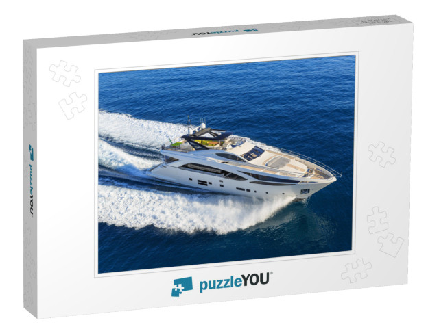 Luxury Yacht, Aerial View Italian Shipyard Permare... Jigsaw Puzzle
