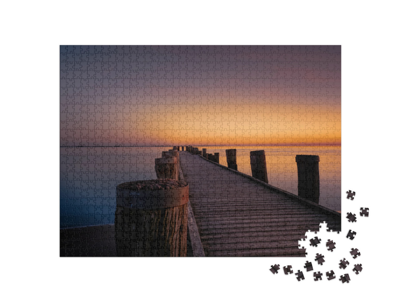 Sunset At Foehr - North Sea Germany... Jigsaw Puzzle with 1000 pieces