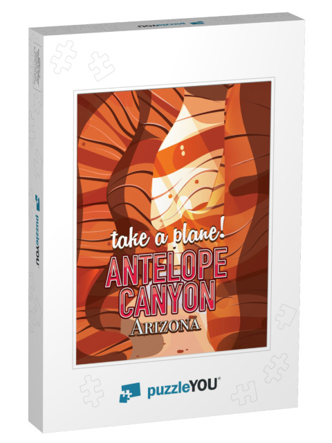 Antelope Canyon Travel Poster... Jigsaw Puzzle