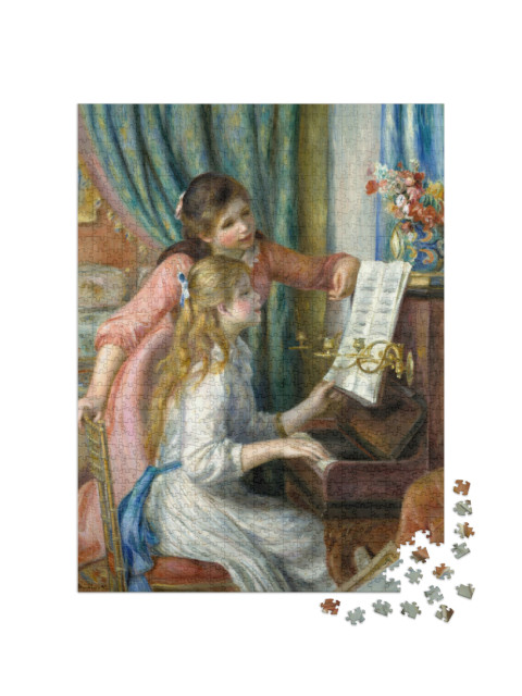 Two Young Girls At the Piano, by Auguste Renoir, 1892, Fr... Jigsaw Puzzle with 1000 pieces