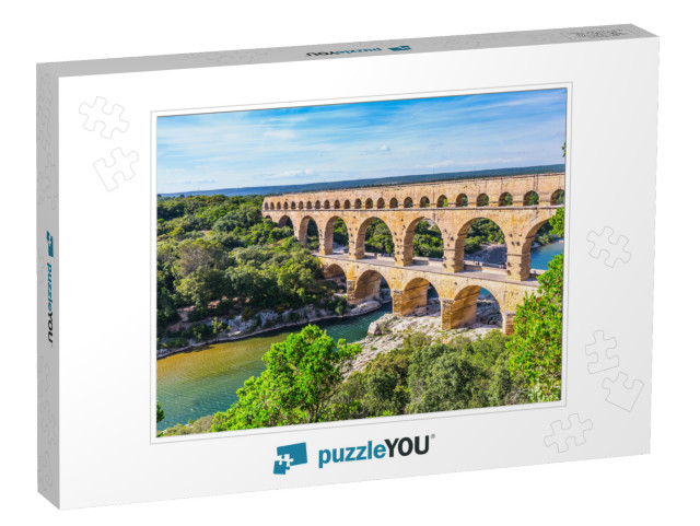 Three-Tiered Aqueduct Pont Du Gard Was Built in Roman Tim... Jigsaw Puzzle