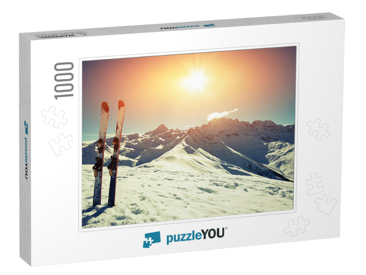 Skis in Snow At Mountains... Jigsaw Puzzle with 1000 pieces