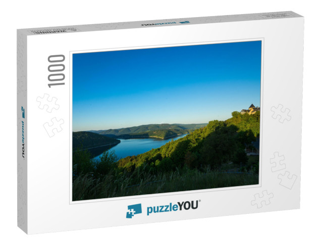 View to the Palais Waldeck At the Lake Edersee... Jigsaw Puzzle with 1000 pieces