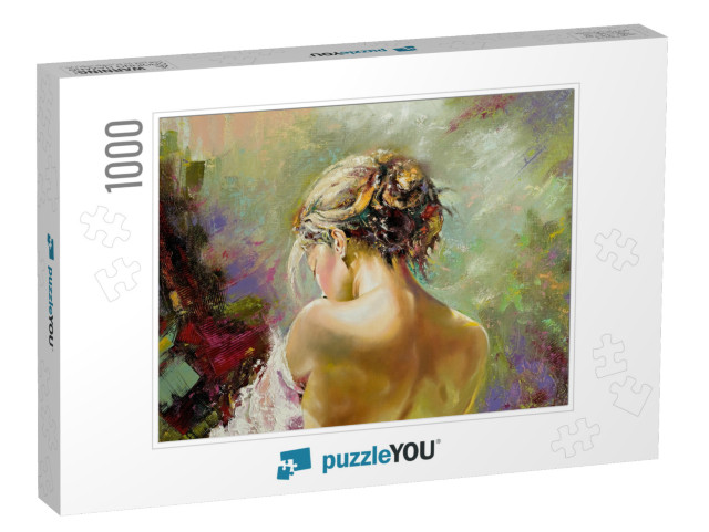 Portrait of the Exposed Girl Behind... Jigsaw Puzzle with 1000 pieces