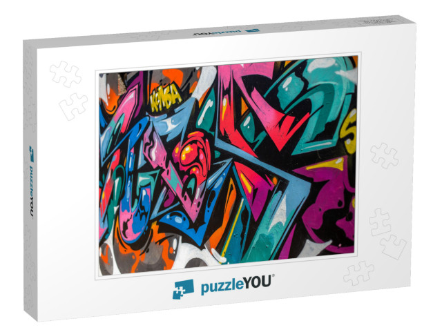 Beautiful Street Art of Graffiti. Abstract Color Creative... Jigsaw Puzzle