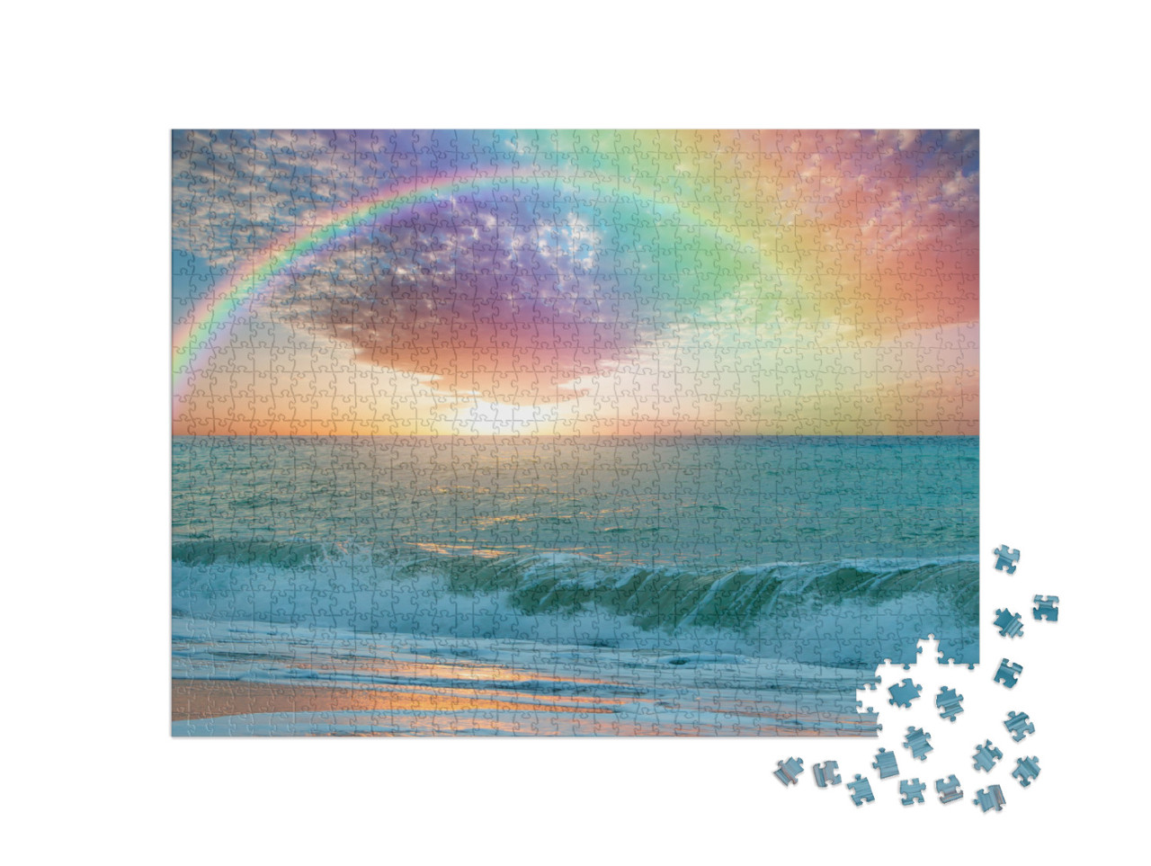 Beautiful Landscape with Turquoise Sea with Double Sided... Jigsaw Puzzle with 1000 pieces