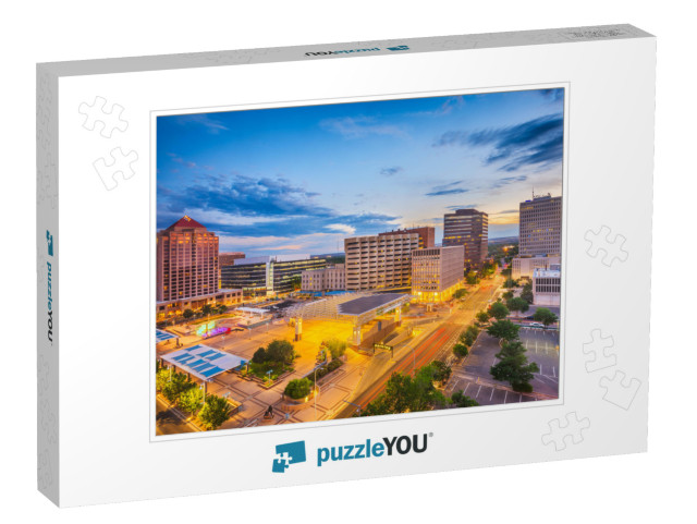 Albuquerque, New Mexico, USA Downtown Cityscape At Twiligh... Jigsaw Puzzle