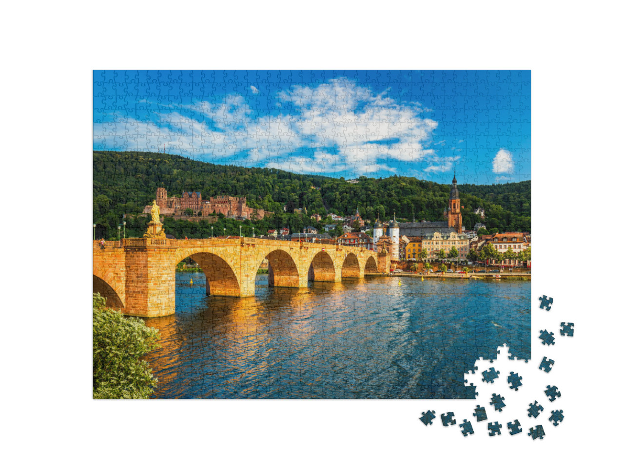 Heidelberg Skyline Aerial View from Above. Heidelberg Sky... Jigsaw Puzzle with 1000 pieces