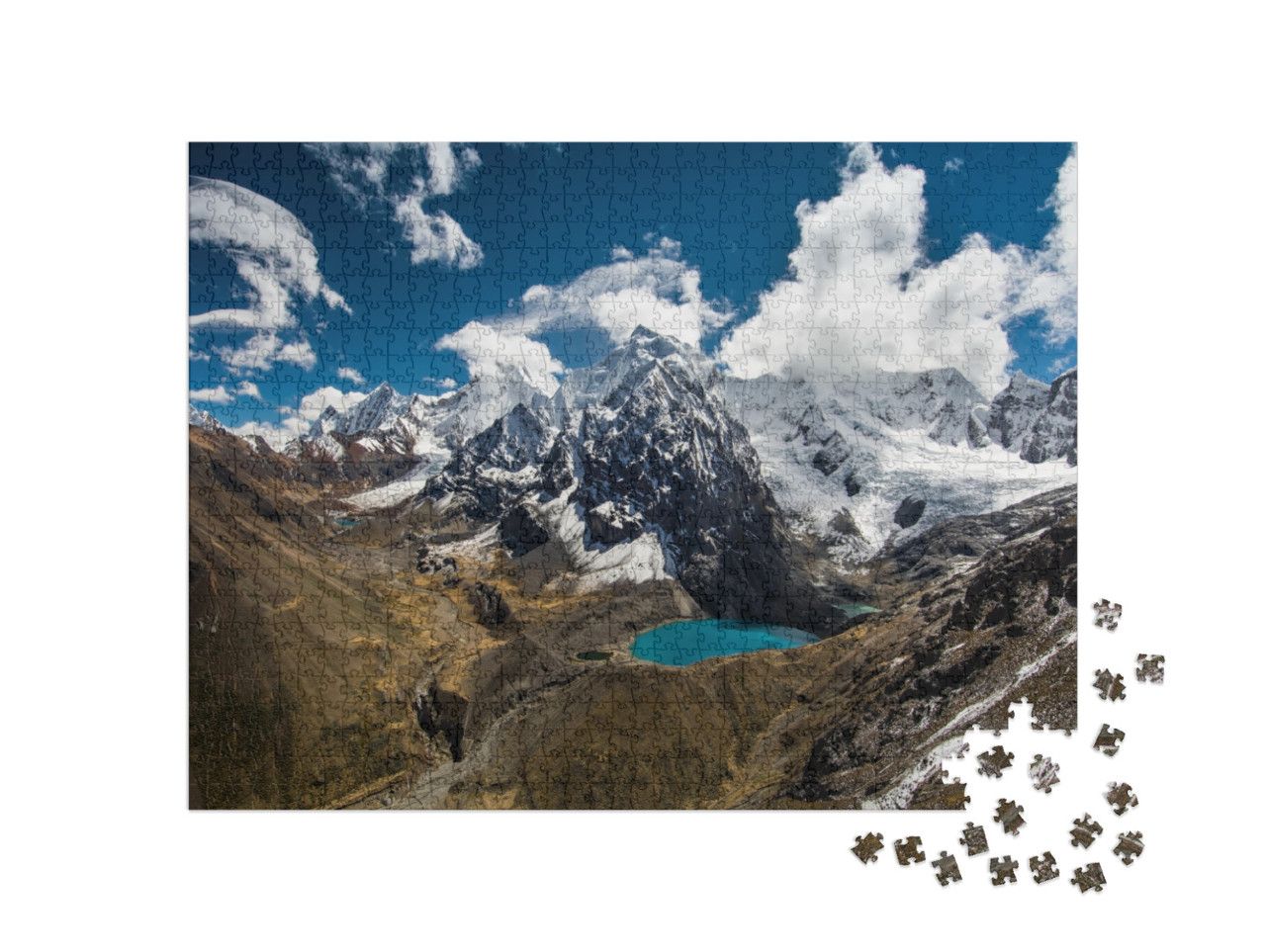 Amazing View in Spectacular High Mountains, Cordillera Hu... Jigsaw Puzzle with 1000 pieces