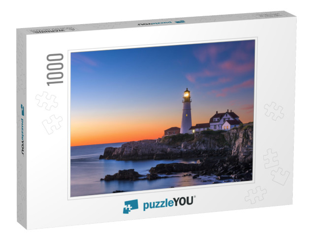 Portland Head Light in Cape Elizabeth, Maine, Usa... Jigsaw Puzzle with 1000 pieces