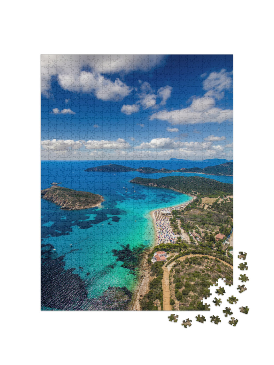 Aerial View of Tuerredda in Sardinia... Jigsaw Puzzle with 1000 pieces