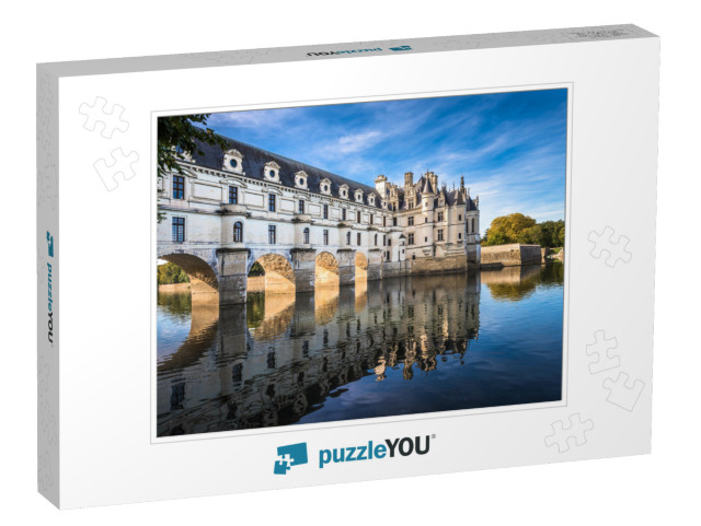 Chateau De Chenonceau on the Cher River, Loire Valley, Fr... Jigsaw Puzzle