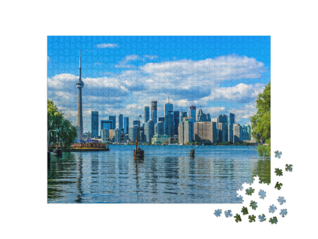 The Beautiful Toronto's Skyline Over Lake. Toronto, Ontar... Jigsaw Puzzle with 1000 pieces