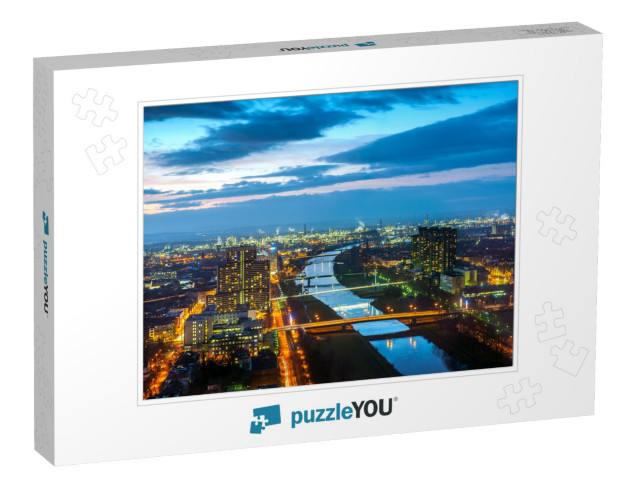 Mannheim Ludwigshafen Skyline, Germany... Jigsaw Puzzle