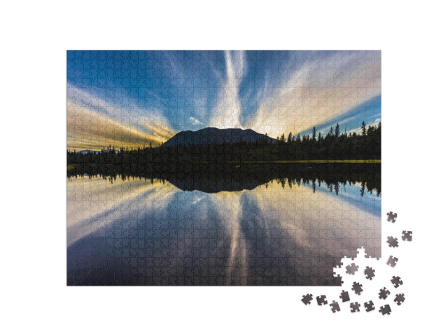 September 2, 2016 - Reflections on Rainbow Lake, the Aleu... Jigsaw Puzzle with 1000 pieces