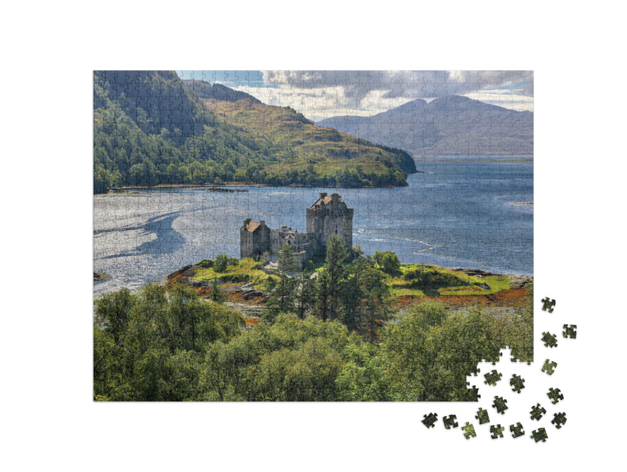 Medieval Fortress Eilean Donan Castle Western Highlands... Jigsaw Puzzle with 1000 pieces