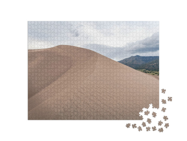 A Sandy Ridge At Great Sand Dunes National Park... Jigsaw Puzzle with 1000 pieces