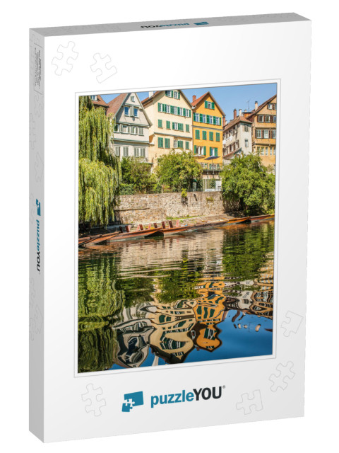 Tuebingen, Old City View by the Riverfront Neckar. Tuebin... Jigsaw Puzzle