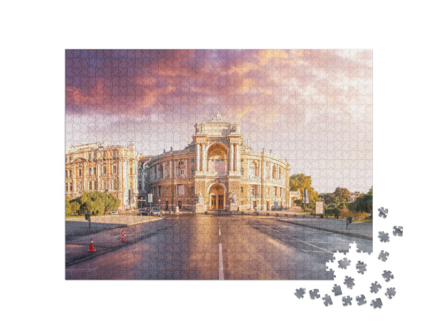 Beautiful Panorama of Odessa, Ukraine. Odessa State Acade... Jigsaw Puzzle with 1000 pieces