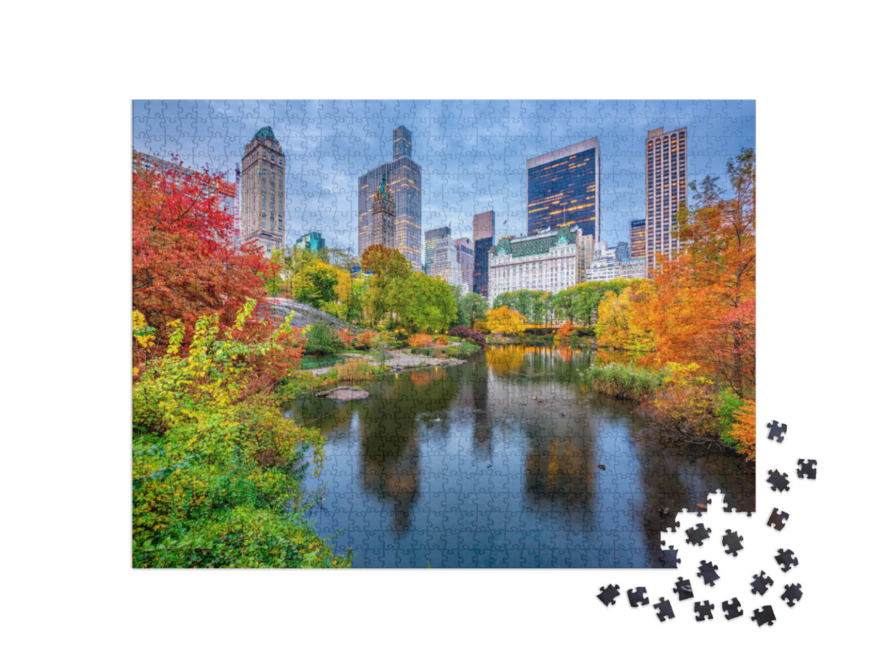 Central Park During Autumn in New York City... Jigsaw Puzzle with 1000 pieces