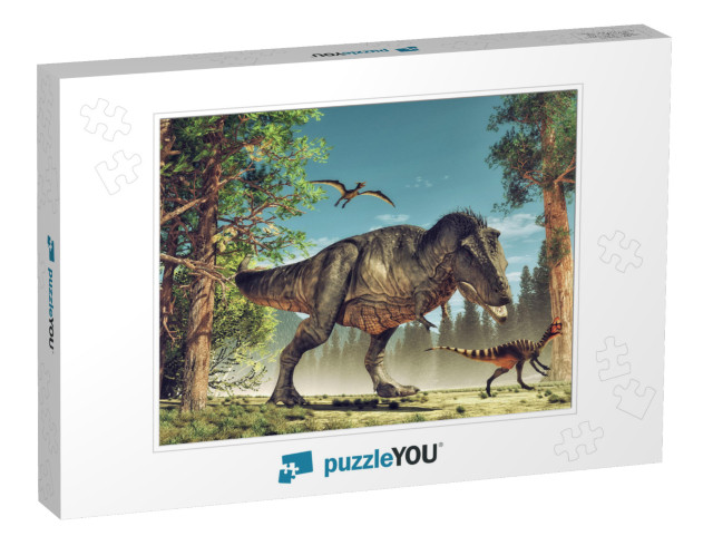 3D Render Dinosaur. This is a 3D Render Illustration... Jigsaw Puzzle