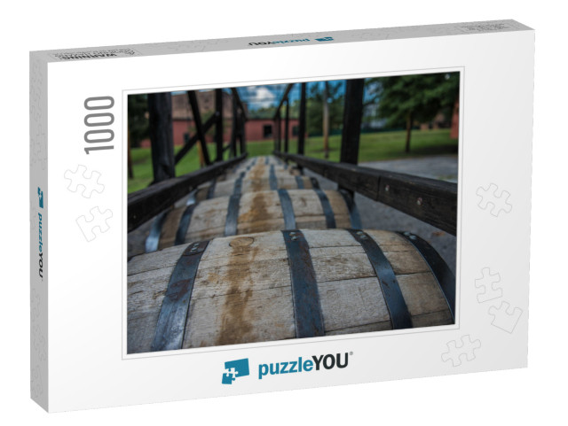 Bourbon Barrels At a Distillery Along the Bourbon Trail i... Jigsaw Puzzle with 1000 pieces