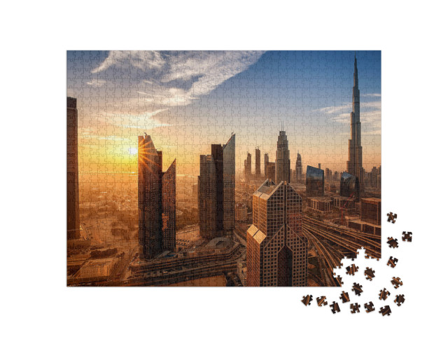 Dubai At Sunrise... Jigsaw Puzzle with 1000 pieces