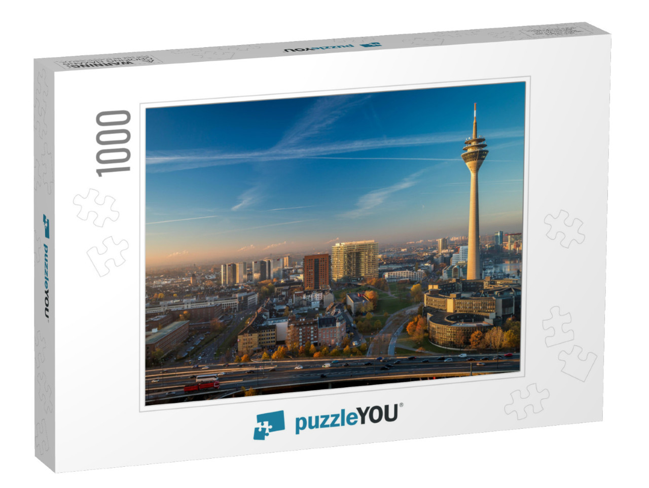 Tv Tower Dusseldorf Old Town, Duesseldorf Fernsehturm... Jigsaw Puzzle with 1000 pieces